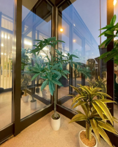 遮熱フィルム施工後の窓ガラス Window after insulating film installation